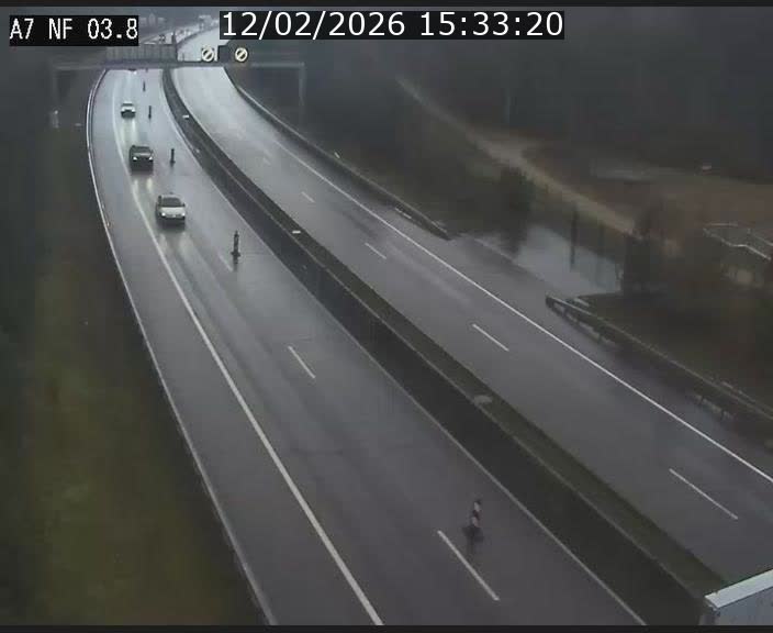 <h2>Webcam autoroute A7 au Luxembourg à la sortie du Tunnel Stafelter vers le Nord</h2>