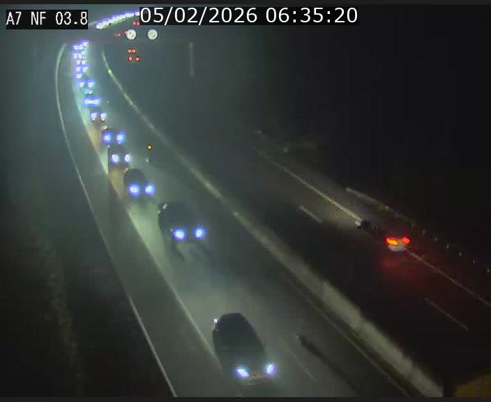 <h2>Webcam autoroute A7 au Luxembourg à la sortie du Tunnel Stafelter vers le Nord</h2>
