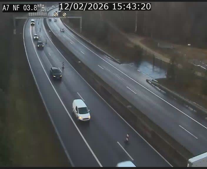 <h2>Webcam autoroute A7 au Luxembourg à la sortie du Tunnel Stafelter vers le Nord</h2>