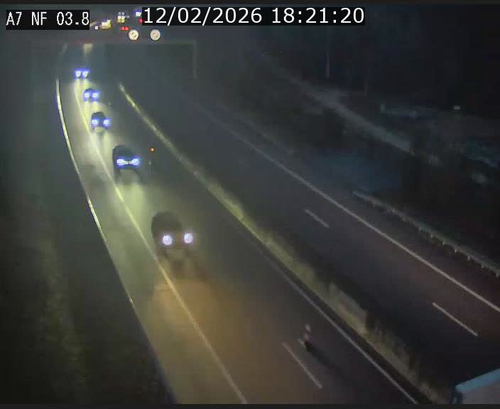 <h2>Webcam autoroute A7 au Luxembourg à la sortie du Tunnel Stafelter vers le Nord</h2>