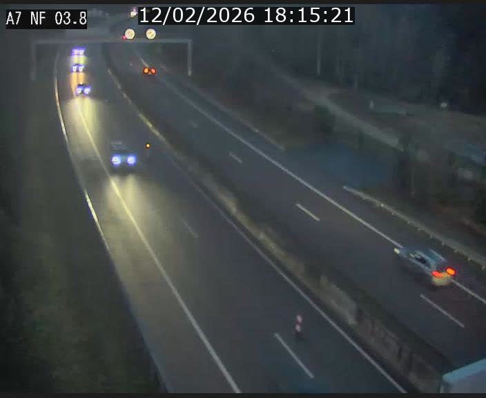 <h2>Webcam autoroute A7 au Luxembourg à la sortie du Tunnel Stafelter vers le Nord</h2>