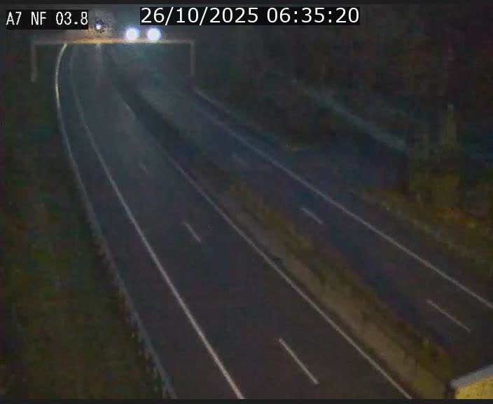 <h2>Webcam autoroute A7 au Luxembourg à la sortie du Tunnel Stafelter vers le Nord</h2>