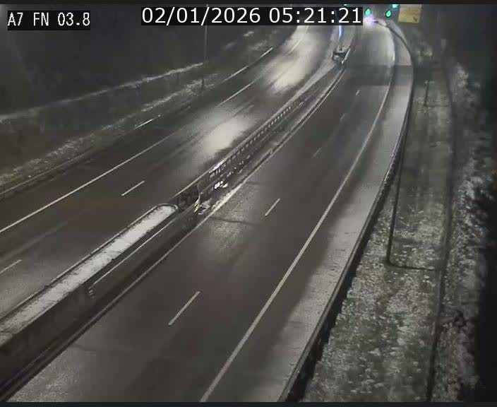 Caméra autoroute Luxembourg A7 - Passage à gibier Rëngelbour - direction Tunnel Stafelter