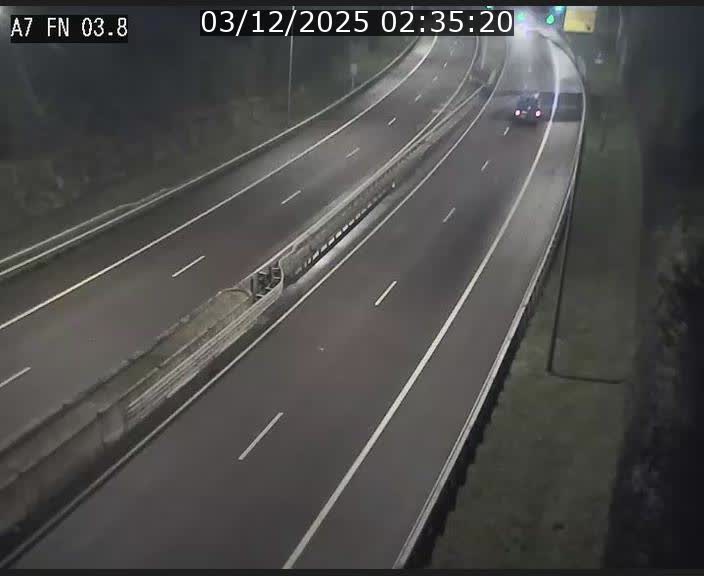 <h2>Caméra autoroute Luxembourg A7 - Passage à gibier Rëngelbour - direction Tunnel Stafelter</h2>