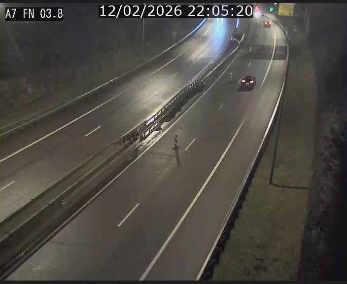 <h2>Caméra autoroute Luxembourg A7 - Passage à gibier Rëngelbour - direction Tunnel Stafelter</h2>