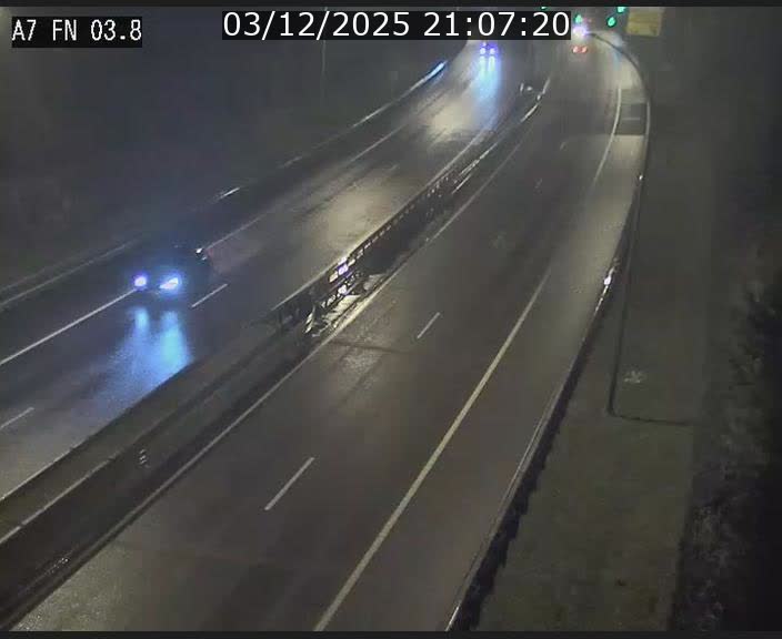 <h2>Caméra autoroute Luxembourg A7 - Passage à gibier Rëngelbour - direction Tunnel Stafelter</h2>
