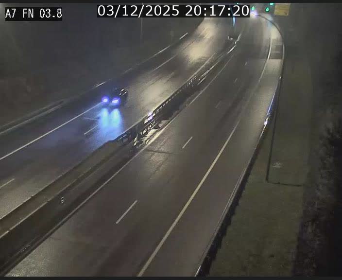 <h2>Caméra autoroute Luxembourg A7 - Passage à gibier Rëngelbour - direction Tunnel Stafelter</h2>