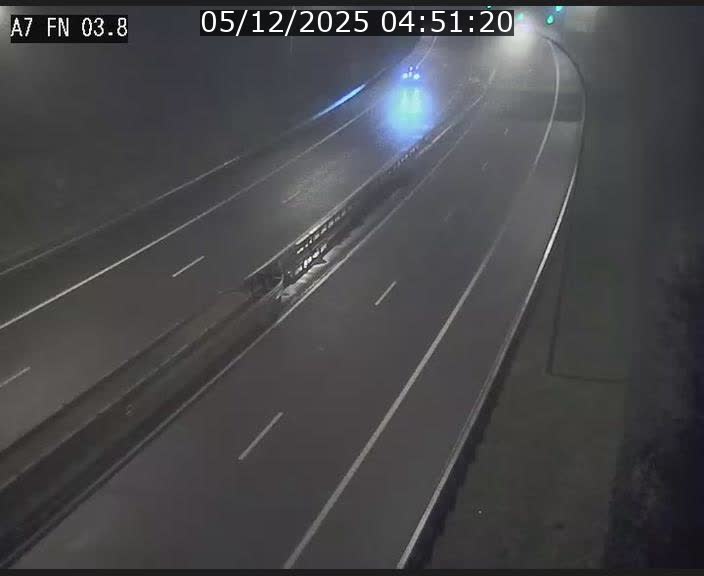 <h2>Caméra autoroute Luxembourg A7 - Passage à gibier Rëngelbour - direction Tunnel Stafelter</h2>