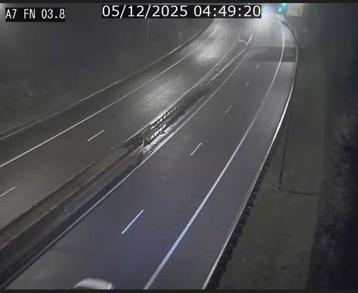 <h2>Caméra autoroute Luxembourg A7 - Passage à gibier Rëngelbour - direction Tunnel Stafelter</h2>