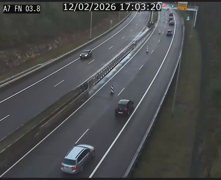 <h2>Caméra autoroute Luxembourg A7 - Passage à gibier Rëngelbour - direction Tunnel Stafelter</h2>