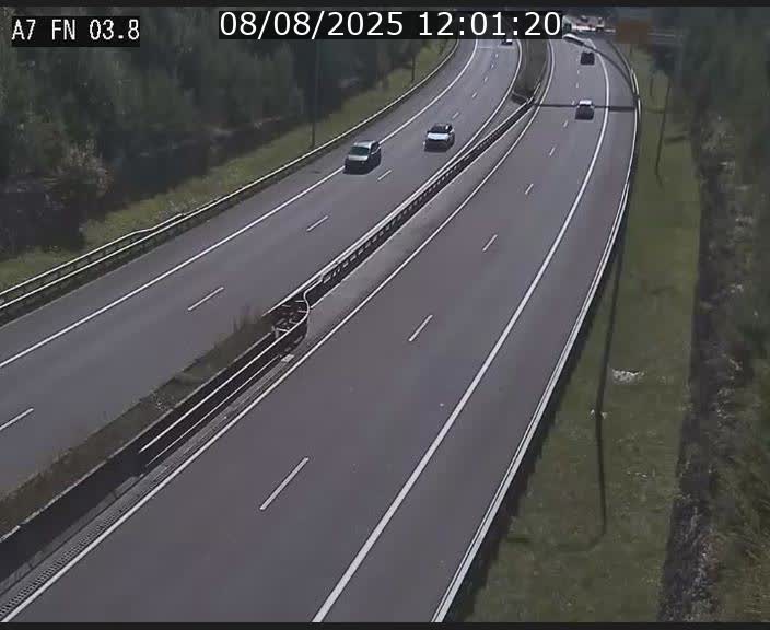 <h2>Caméra autoroute Luxembourg A7 - Passage à gibier Rëngelbour - direction Tunnel Stafelter</h2>