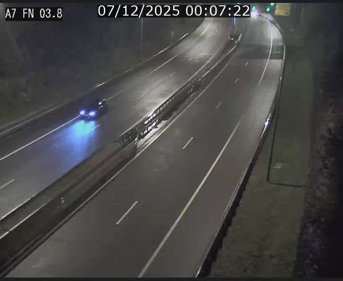 <h2>Caméra autoroute Luxembourg A7 - Passage à gibier Rëngelbour - direction Tunnel Stafelter</h2>