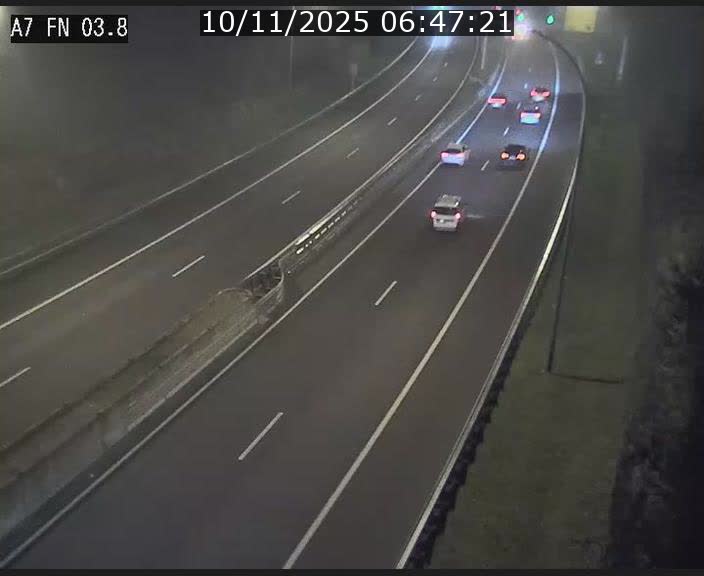<h2>Caméra autoroute Luxembourg A7 - Passage à gibier Rëngelbour - direction Tunnel Stafelter</h2>