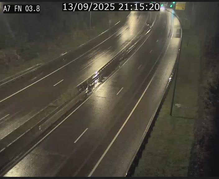 <h2>Caméra autoroute Luxembourg A7 - Passage à gibier Rëngelbour - direction Tunnel Stafelter</h2>