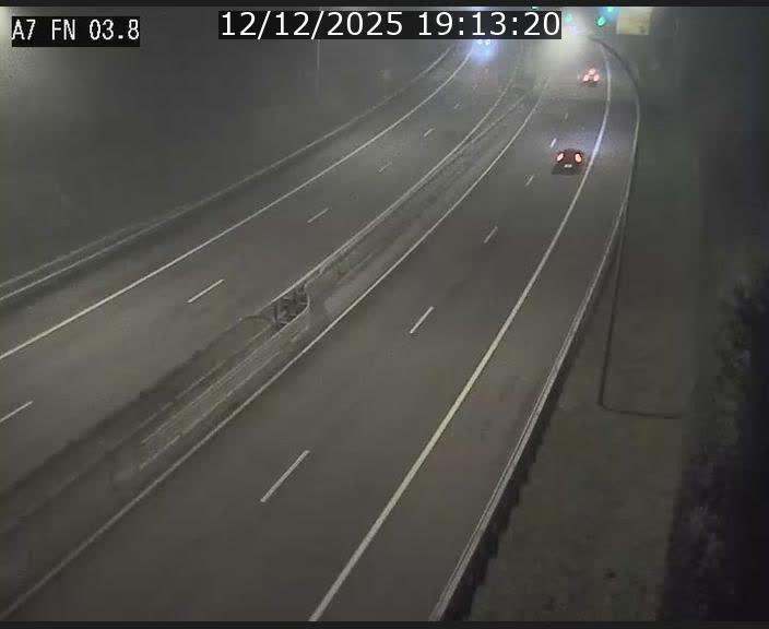 <h2>Caméra autoroute Luxembourg A7 - Passage à gibier Rëngelbour - direction Tunnel Stafelter</h2>