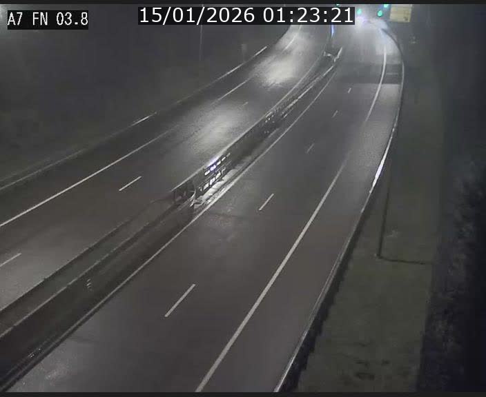 <h2>Caméra autoroute Luxembourg A7 - Passage à gibier Rëngelbour - direction Tunnel Stafelter</h2>