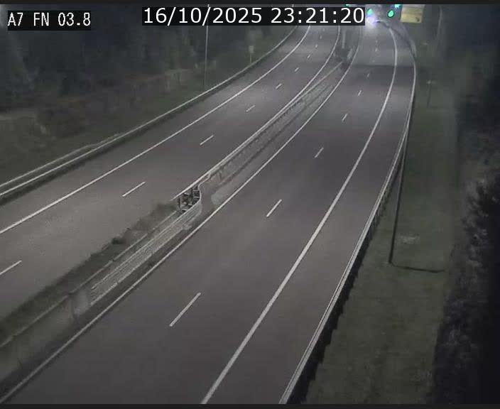 <h2>Caméra autoroute Luxembourg A7 - Passage à gibier Rëngelbour - direction Tunnel Stafelter</h2>