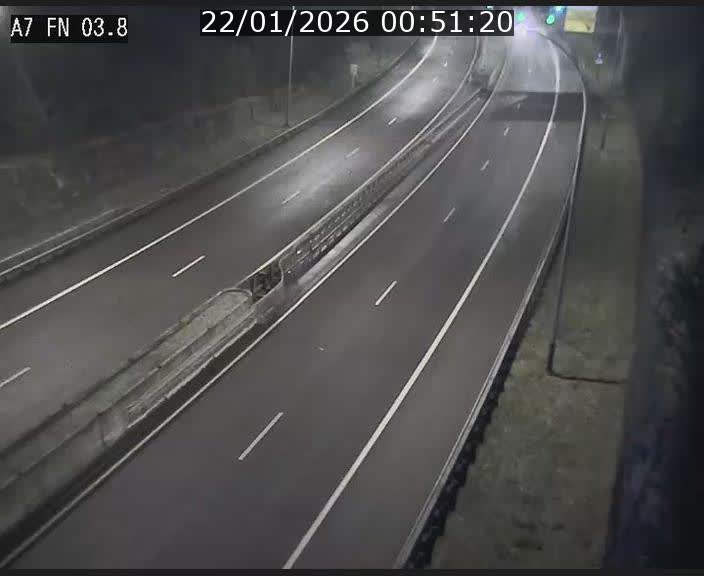<h2>Caméra autoroute Luxembourg A7 - Passage à gibier Rëngelbour - direction Tunnel Stafelter</h2>