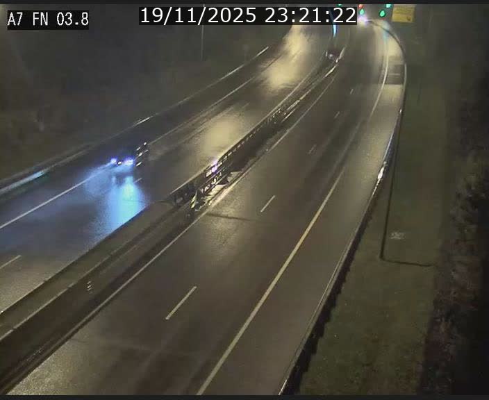 <h2>Caméra autoroute Luxembourg A7 - Passage à gibier Rëngelbour - direction Tunnel Stafelter</h2>