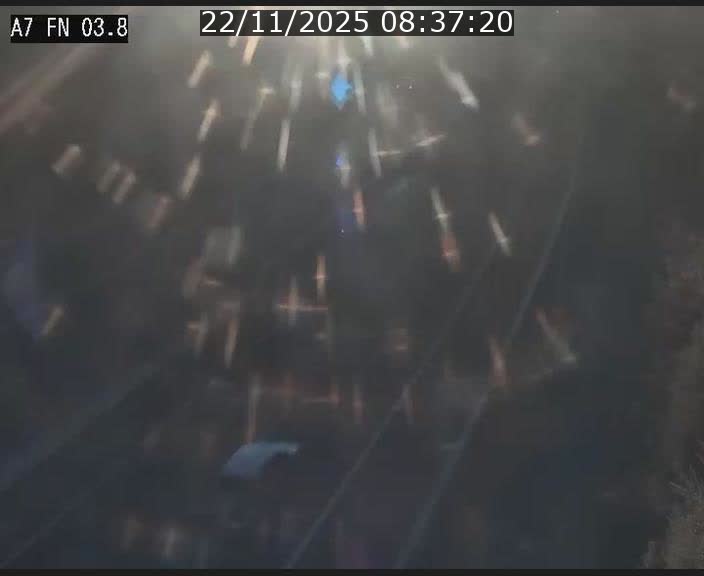 <h2>Caméra autoroute Luxembourg A7 - Passage à gibier Rëngelbour - direction Tunnel Stafelter</h2>