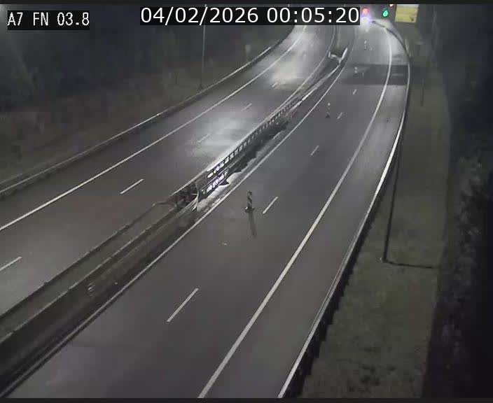 <h2>Caméra autoroute Luxembourg A7 - Passage à gibier Rëngelbour - direction Tunnel Stafelter</h2>
