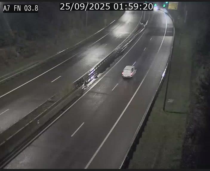 <h2>Caméra autoroute Luxembourg A7 - Passage à gibier Rëngelbour - direction Tunnel Stafelter</h2>