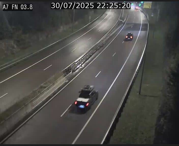 <h2>Caméra autoroute Luxembourg A7 - Passage à gibier Rëngelbour - direction Tunnel Stafelter</h2>