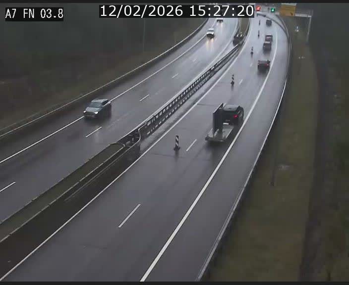 <h2>Caméra autoroute Luxembourg A7 - Passage à gibier Rëngelbour - direction Tunnel Stafelter</h2>