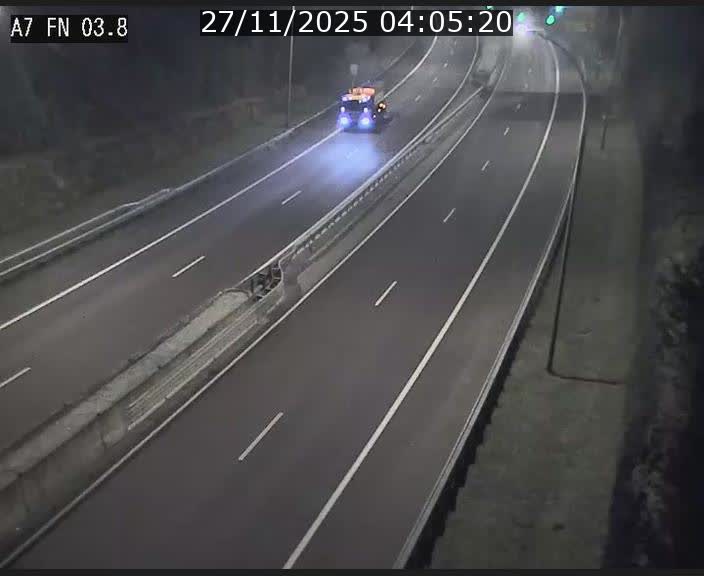 <h2>Caméra autoroute Luxembourg A7 - Passage à gibier Rëngelbour - direction Tunnel Stafelter</h2>