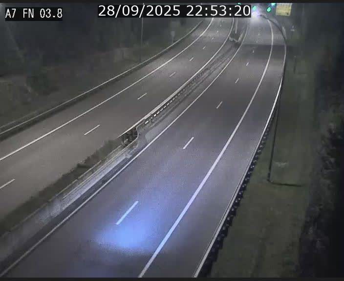 <h2>Caméra autoroute Luxembourg A7 - Passage à gibier Rëngelbour - direction Tunnel Stafelter</h2>
