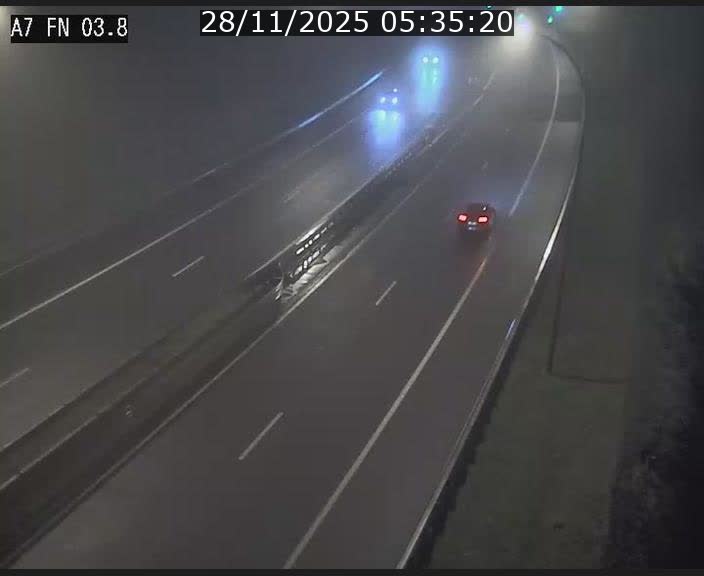 <h2>Caméra autoroute Luxembourg A7 - Passage à gibier Rëngelbour - direction Tunnel Stafelter</h2>