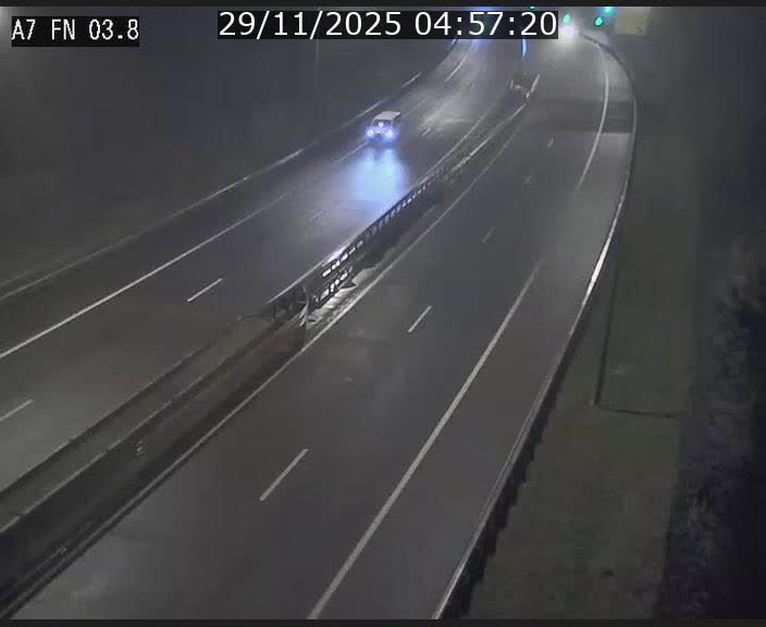 <h2>Caméra autoroute Luxembourg A7 - Passage à gibier Rëngelbour - direction Tunnel Stafelter</h2>