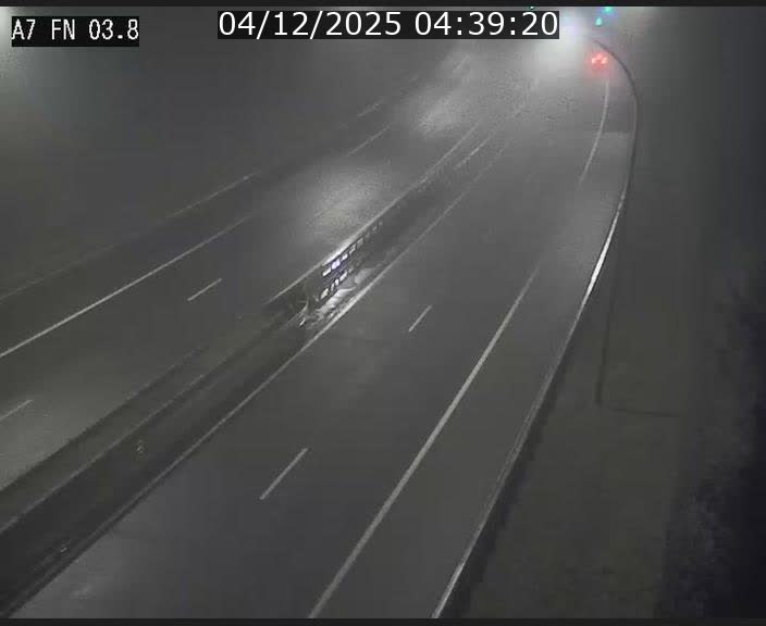 <h2>Caméra autoroute Luxembourg A7 - Passage à gibier Rëngelbour - direction Tunnel Stafelter</h2>