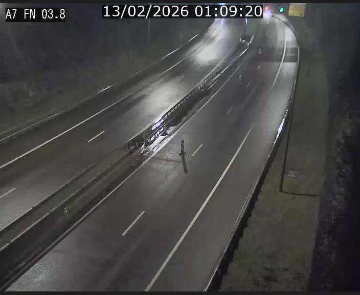 <h2>Caméra autoroute Luxembourg A7 - Passage à gibier Rëngelbour - direction Tunnel Stafelter</h2>