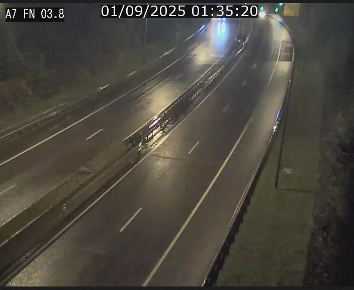 <h2>Caméra autoroute Luxembourg A7 - Passage à gibier Rëngelbour - direction Tunnel Stafelter</h2>