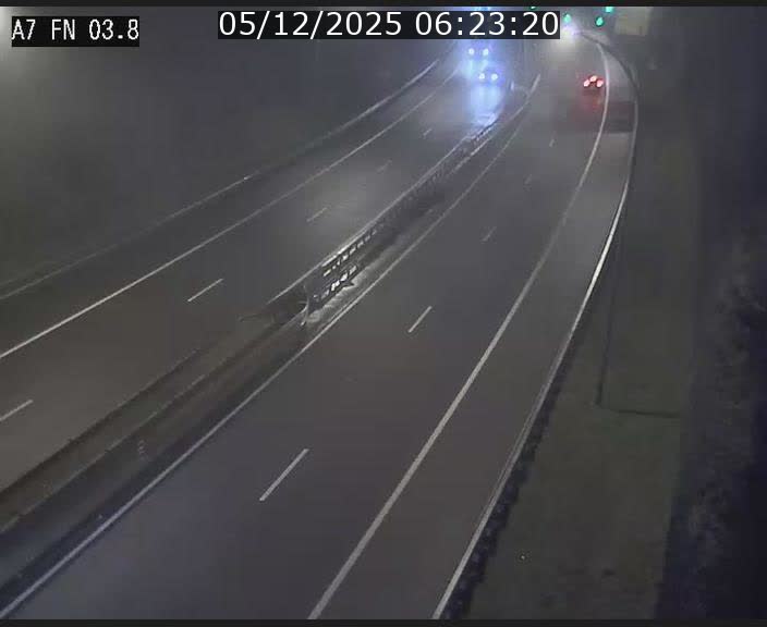 <h2>Caméra autoroute Luxembourg A7 - Passage à gibier Rëngelbour - direction Tunnel Stafelter</h2>