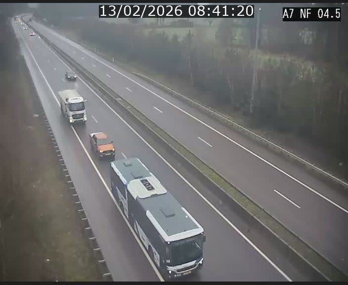 <h2>Caméra autoroute Luxembourg A7 - Passage à gibier Rëngelbour - direction Tunnel Grouft</h2>