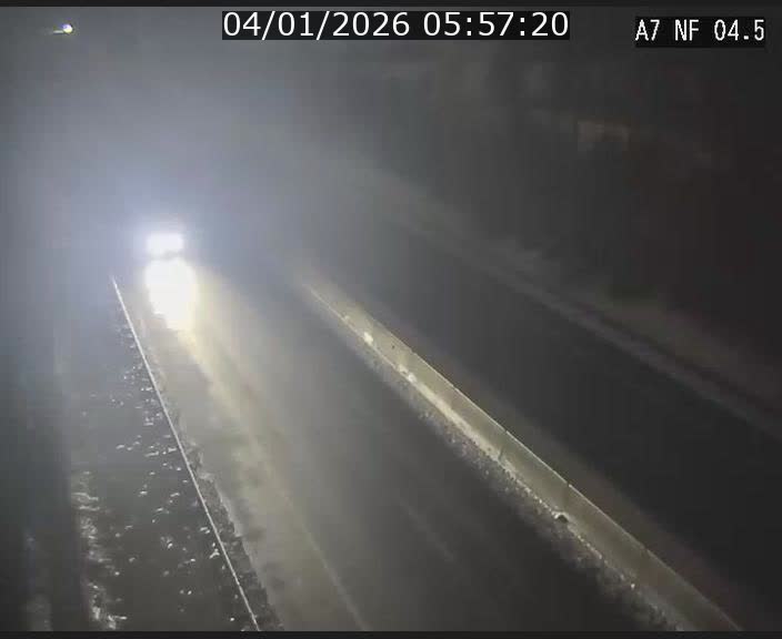 Caméra autoroute Luxembourg A7 - Passage à gibier Rëngelbour - direction Tunnel Grouft