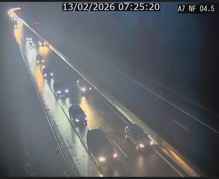 <h2>Caméra autoroute Luxembourg A7 - Passage à gibier Rëngelbour - direction Tunnel Grouft</h2>