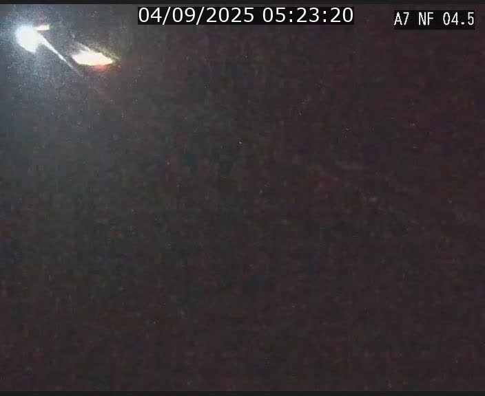 <h2>Caméra autoroute Luxembourg A7 - Passage à gibier Rëngelbour - direction Tunnel Grouft</h2>