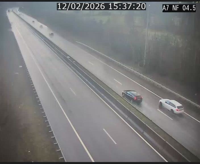 <h2>Caméra autoroute Luxembourg A7 - Passage à gibier Rëngelbour - direction Tunnel Grouft</h2>