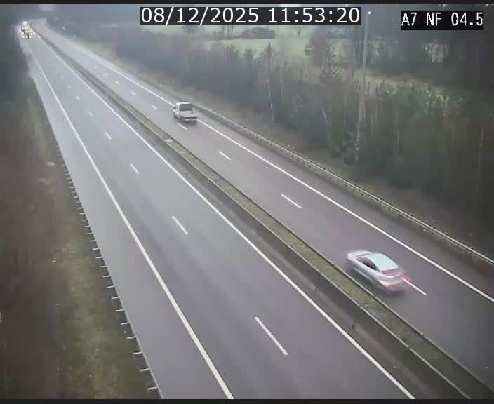 <h2>Caméra autoroute Luxembourg A7 - Passage à gibier Rëngelbour - direction Tunnel Grouft</h2>
