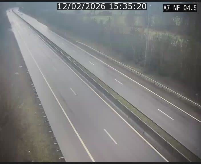 <h2>Caméra autoroute Luxembourg A7 - Passage à gibier Rëngelbour - direction Tunnel Grouft</h2>