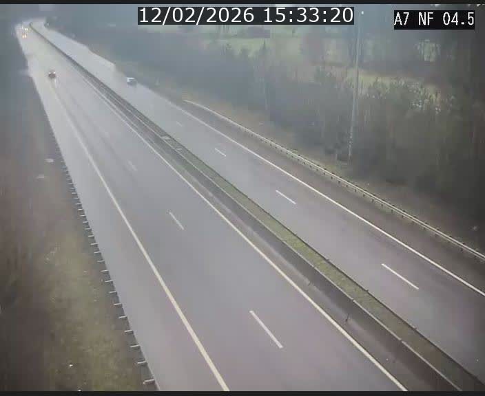<h2>Caméra autoroute Luxembourg A7 - Passage à gibier Rëngelbour - direction Tunnel Grouft</h2>