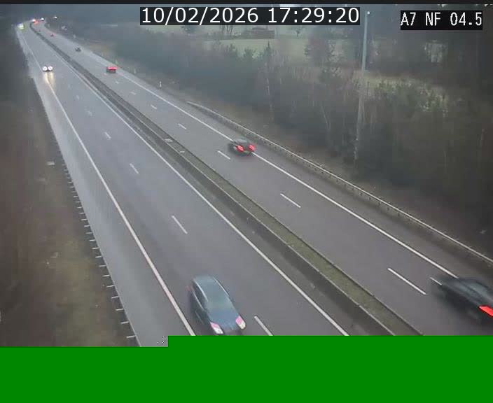 <h2>Caméra autoroute Luxembourg A7 - Passage à gibier Rëngelbour - direction Tunnel Grouft</h2>