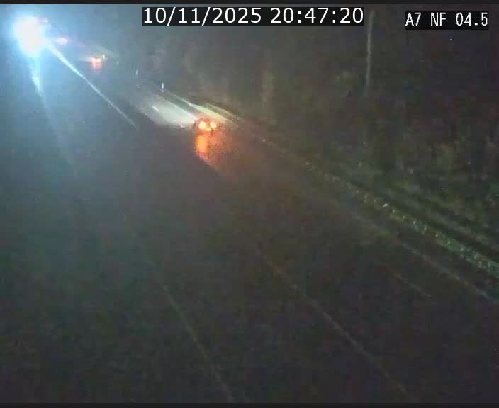 Caméra autoroute Luxembourg A7 - Passage à gibier Rëngelbour - direction Tunnel Grouft