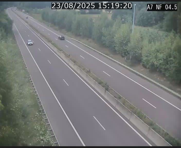 <h2>Caméra autoroute Luxembourg A7 - Passage à gibier Rëngelbour - direction Tunnel Grouft</h2>