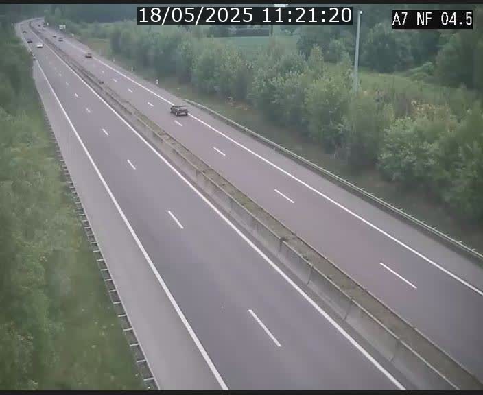 <h2>Caméra autoroute Luxembourg A7 - Passage à gibier Rëngelbour - direction Tunnel Grouft</h2>