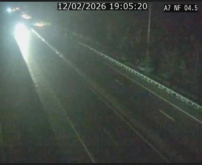 <h2>Caméra autoroute Luxembourg A7 - Passage à gibier Rëngelbour - direction Tunnel Grouft</h2>