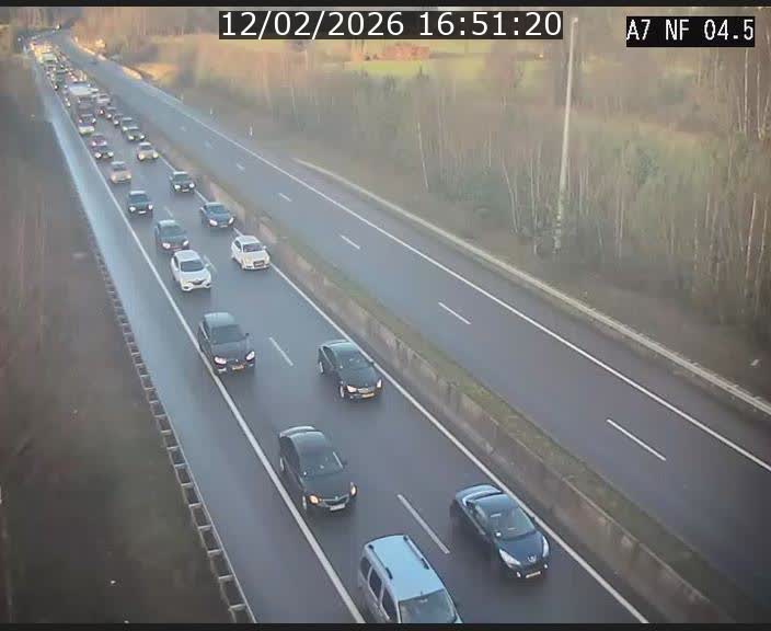 <h2>Caméra autoroute Luxembourg A7 - Passage à gibier Rëngelbour - direction Tunnel Grouft</h2>